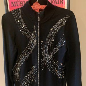 Belldini italian beaded black sweater size M